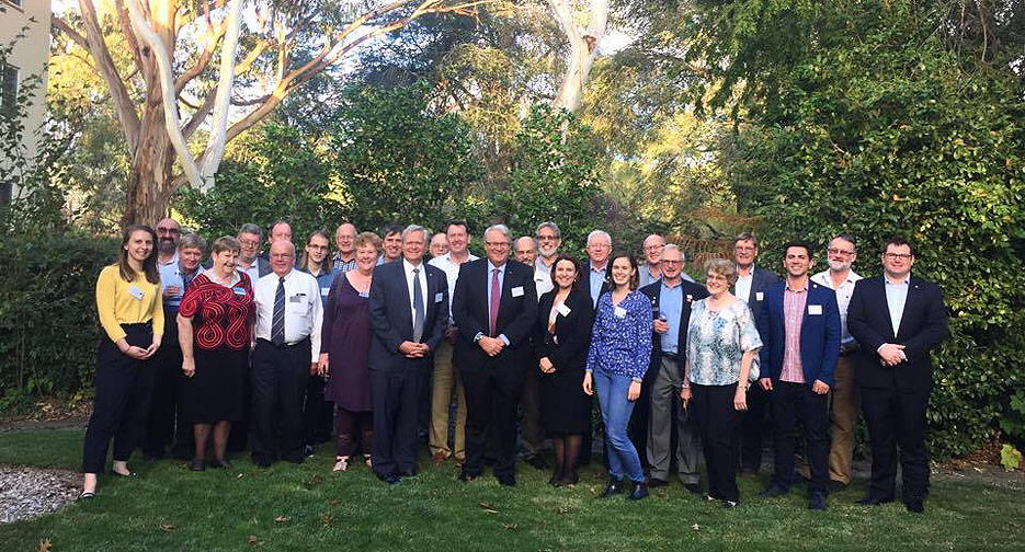 Rotary District members group shot outdoors