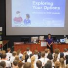 NYSF presentation in front of students