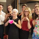Alex Schumann-Gillett with NYSF alumni at the National Press Club speech given by Professor Emma Johnston, President of Science & Technology Australia in March 2018