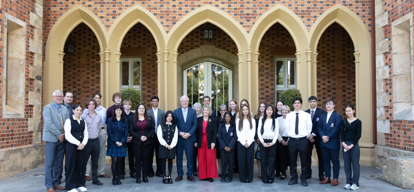 Western Australian Students celebrate their selection to the 2026 NYSF Year 12 Program with the Western Australian Governor, His Excellency the Honourable Chris Dawson AC APM